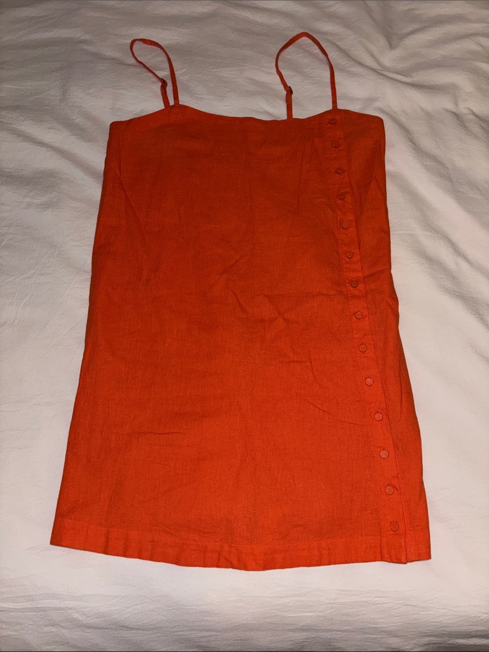 Abercrombie & Fitch Orange Spaghetti Strap Mini Dress with skort